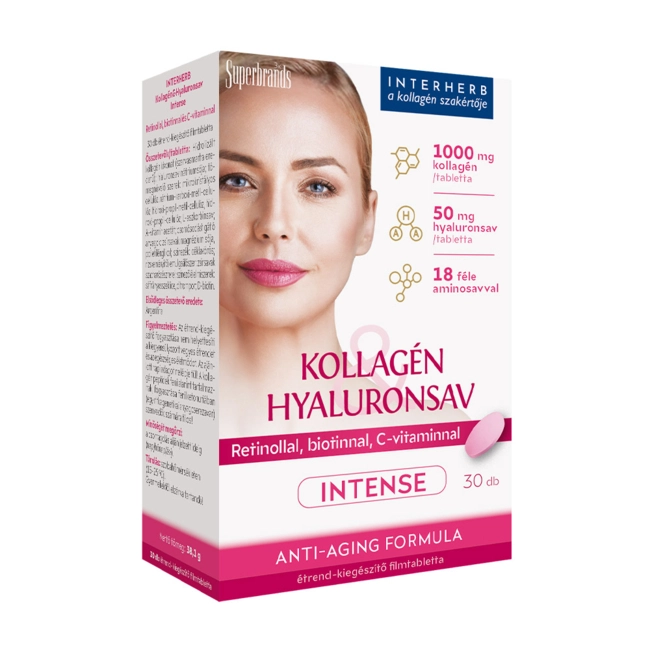 Interherb Kollagén & Hyaluronsav Szépségformula INTENSE 30db